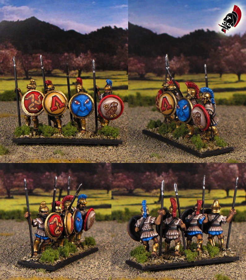15mm Ancient Greek Hoplites from Xyston Miniatures painted by Neldoreth - An Hour of Wolves & Shattered Shields