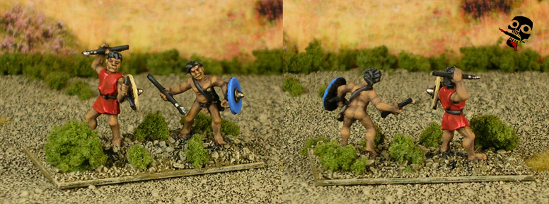 15mm Ancient Greek psiloi from Xyston Miniatures painted by Neldoreth - An Hour of Wolves & Shattered Shields