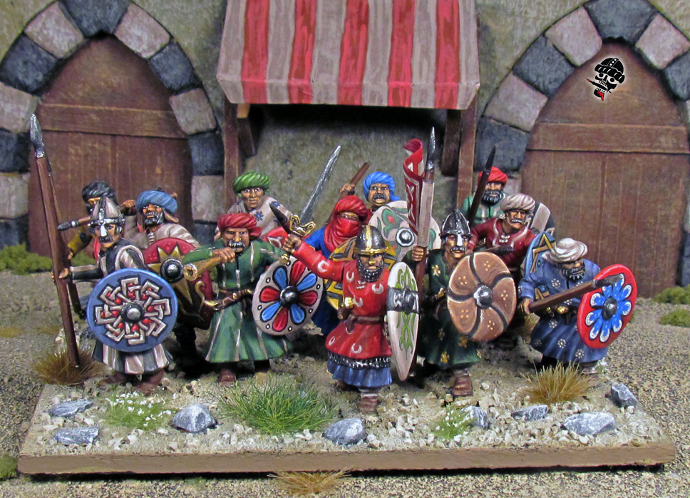Al-Andalus Andalusian Infantry from Gripping Beast Plastic Arab and  painted by Neldoreth - An Hour of Wolves & Shattered Shields Al-Andalus Andalusian Infantry from Gripping Beast Plastic Arab and  painted by Neldoreth - An Hour of Wolves & Shattered Shields