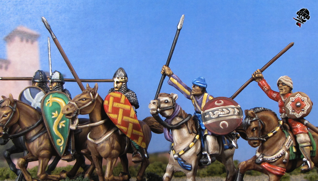 Al-Andalus Andalusian Light Horse and Norman Knights from HaT and Conquest Miniatures painted by Neldoreth - An Hour of Wolves & Shattered Shields
