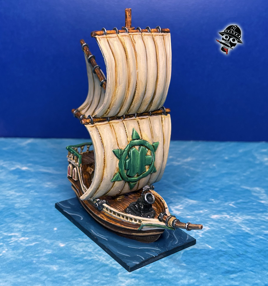 Basilean Gunbrig from Mantic Games painted by Neldoreth - An Hour of Wolves & Shattered Shields