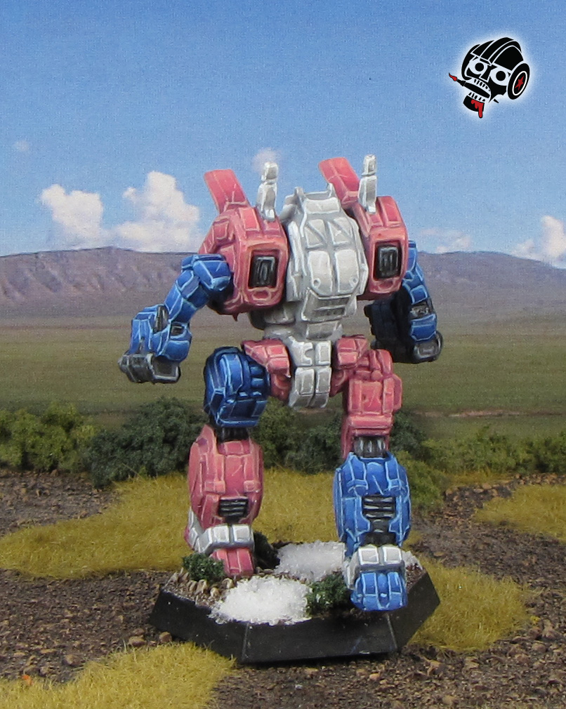 Battletech Archer in Transgender Allyship colours from Alpha Strike from Catalyst Games Lab painted by Neldoreth - An Hour of Wolves & Shattered Shields Battletech Archer in Transgender Allyship colours from Alpha Strike from Catalyst Games Lab painted by Neldoreth - An Hour of Wolves & Shattered Shields