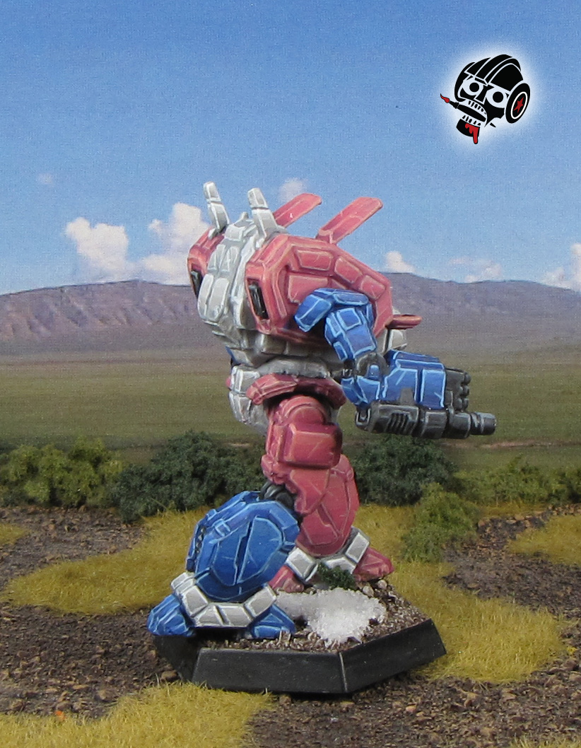 Battletech Archer in Transgender Allyship colours from Alpha Strike from Catalyst Games Lab painted by Neldoreth - An Hour of Wolves & Shattered Shields Battletech Archer in Transgender Allyship colours from Alpha Strike from Catalyst Games Lab painted by Neldoreth - An Hour of Wolves & Shattered Shields