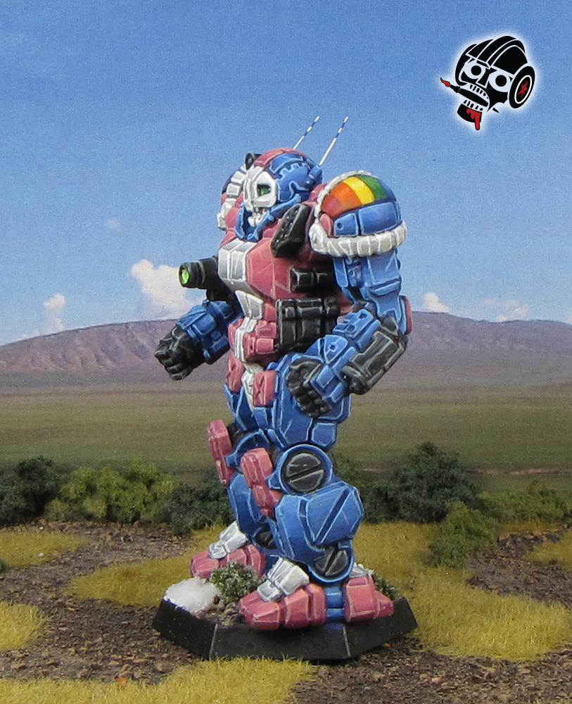 Battletech Atlas in Transgender Allyship Colours from Catalyst Games Lab painted by Neldoreth - An Hour of Wolves & Shattered Shields Battletech Atlas in Transgender Allyship Colours from Catalyst Games Lab painted by Neldoreth - An Hour of Wolves & Shattered Shields