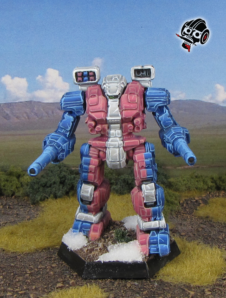 Battletech Warhammer in Transgender allyship colours from Catalyst Games Lab painted by Neldoreth - An Hour of Wolves & Shattered Shields Battletech Warhammer in Transgender allyship colours from Catalyst Games Lab painted by Neldoreth - An Hour of Wolves & Shattered Shields