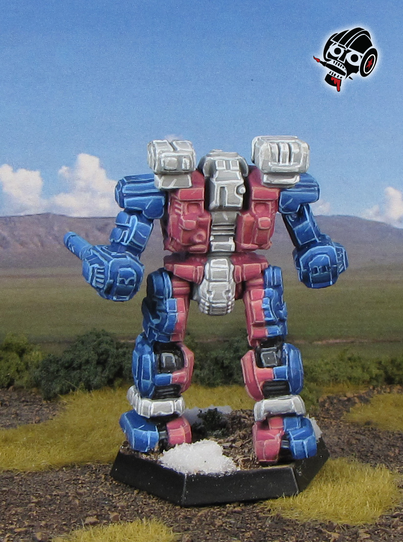 Battletech Warhammer in Transgender allyship colours from Catalyst Games Lab painted by Neldoreth - An Hour of Wolves & Shattered Shields Battletech Warhammer in Transgender allyship colours from Catalyst Games Lab painted by Neldoreth - An Hour of Wolves & Shattered Shields