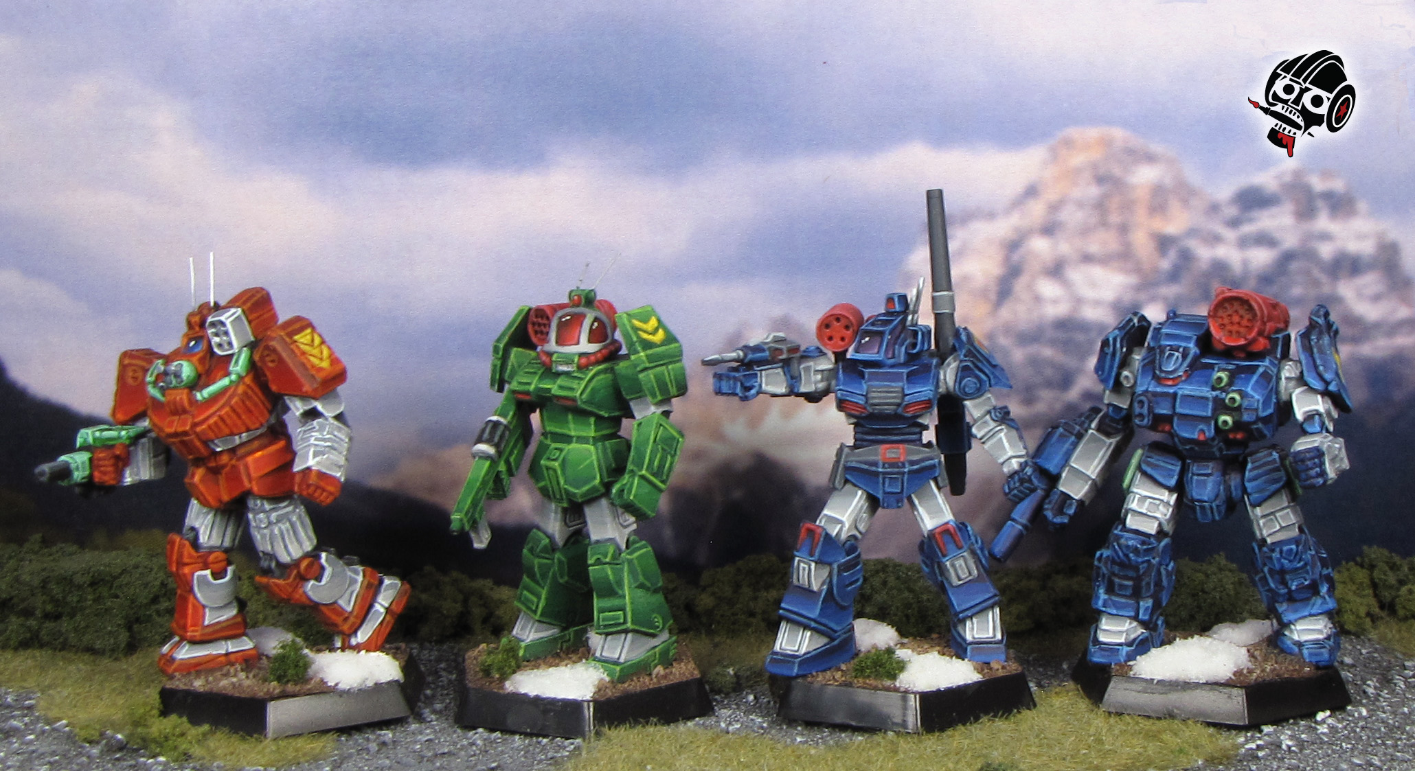 Fang of the Sun Dougram Mechs Roundfacer Blockhead Ironfoot from Catalyst Game Labs and 3D Prints painted by Neldoreth - An Hour of Wolves & Shattered Shields