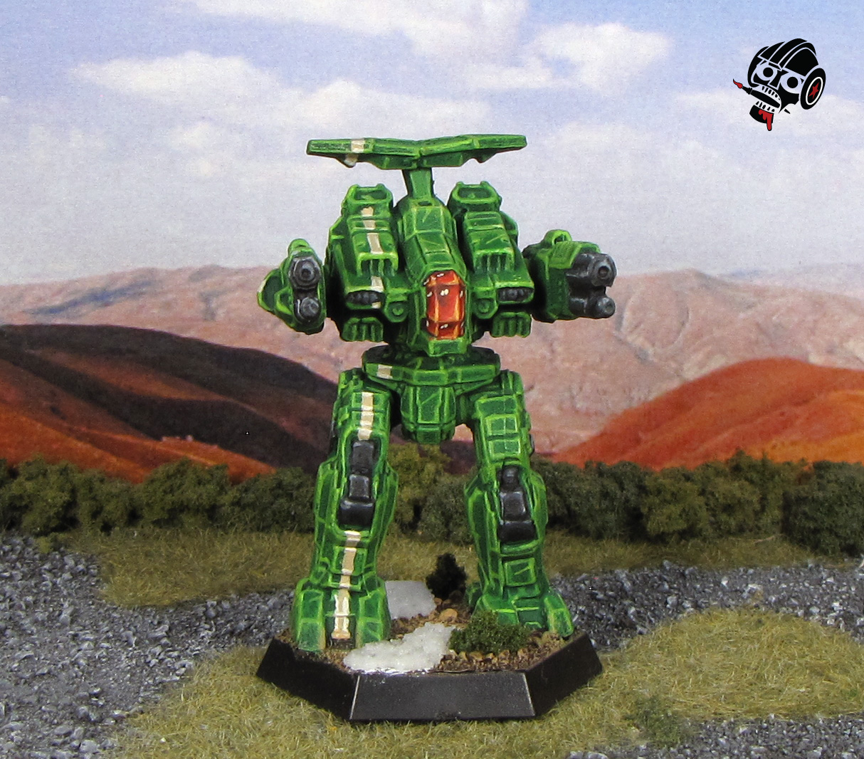 Battletech Aces Jade Falcon Wolf Rifleman from Catalyst Game Labs painted by Neldoreth - An Hour of Wolves & Shattered Shields