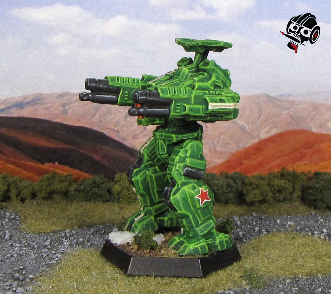 Battletech Clan Jade Falcon Wolf Rifleman from Catalyst Game Labs painted by Neldoreth - An Hour of Wolves & Shattered Shields