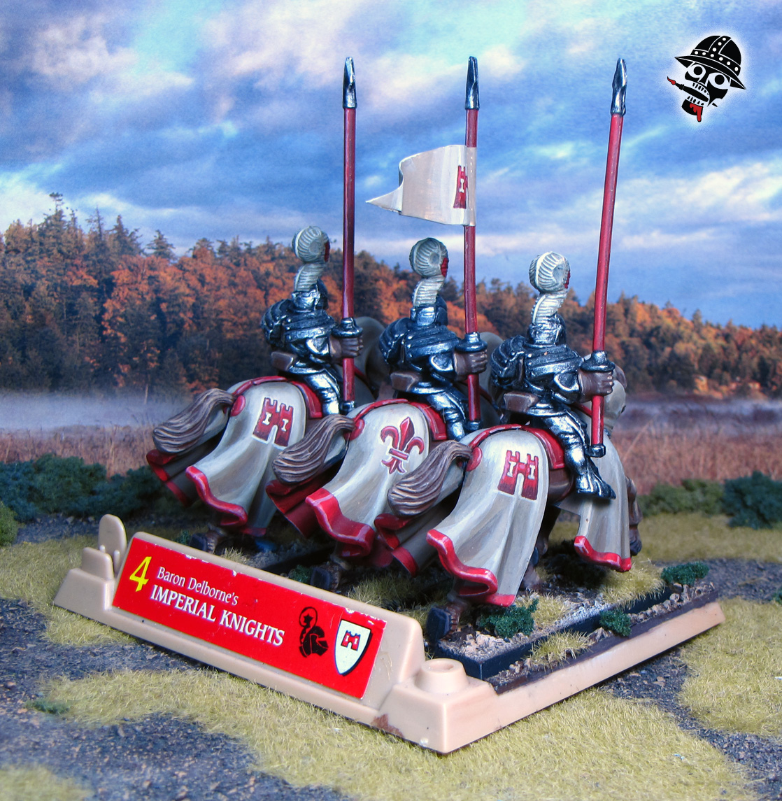 Bretonnian Empire Imperial Knights from Battle Masters from Milton Bradley and Games Workshop painted by Neldoreth - An Hour of Wolves & Shattered Shields