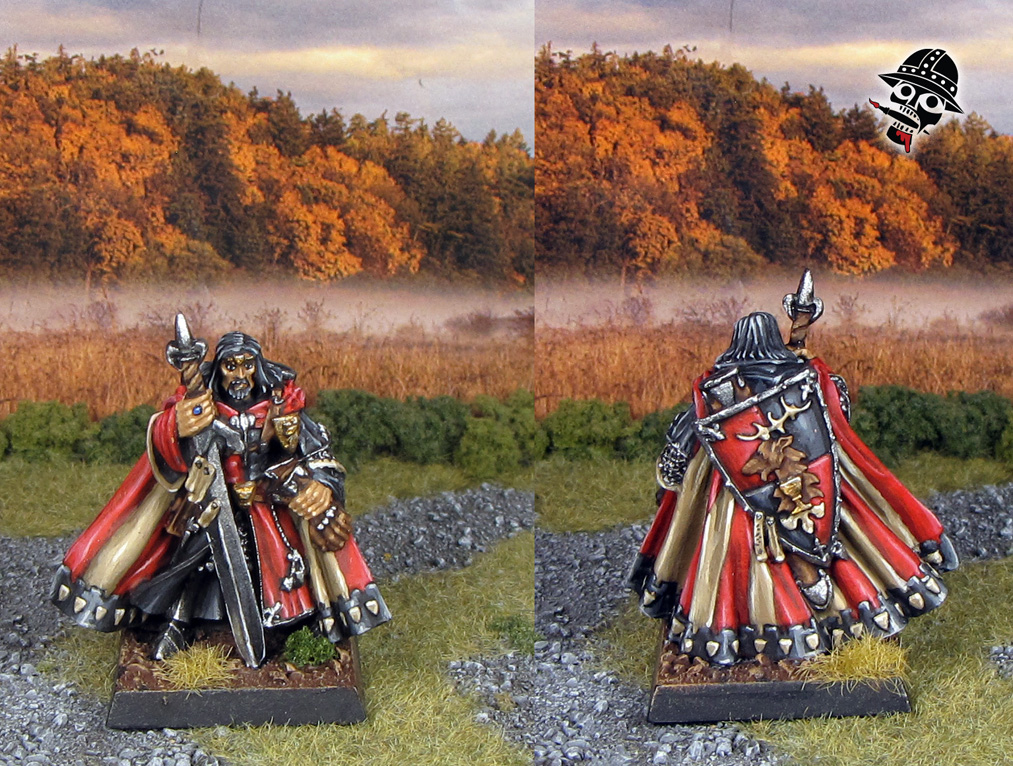 Bretonnian Lord with Great Weapon on Foot from Games Workshop painted by Neldoreth - An Hour of Wolves & Shattered Shields