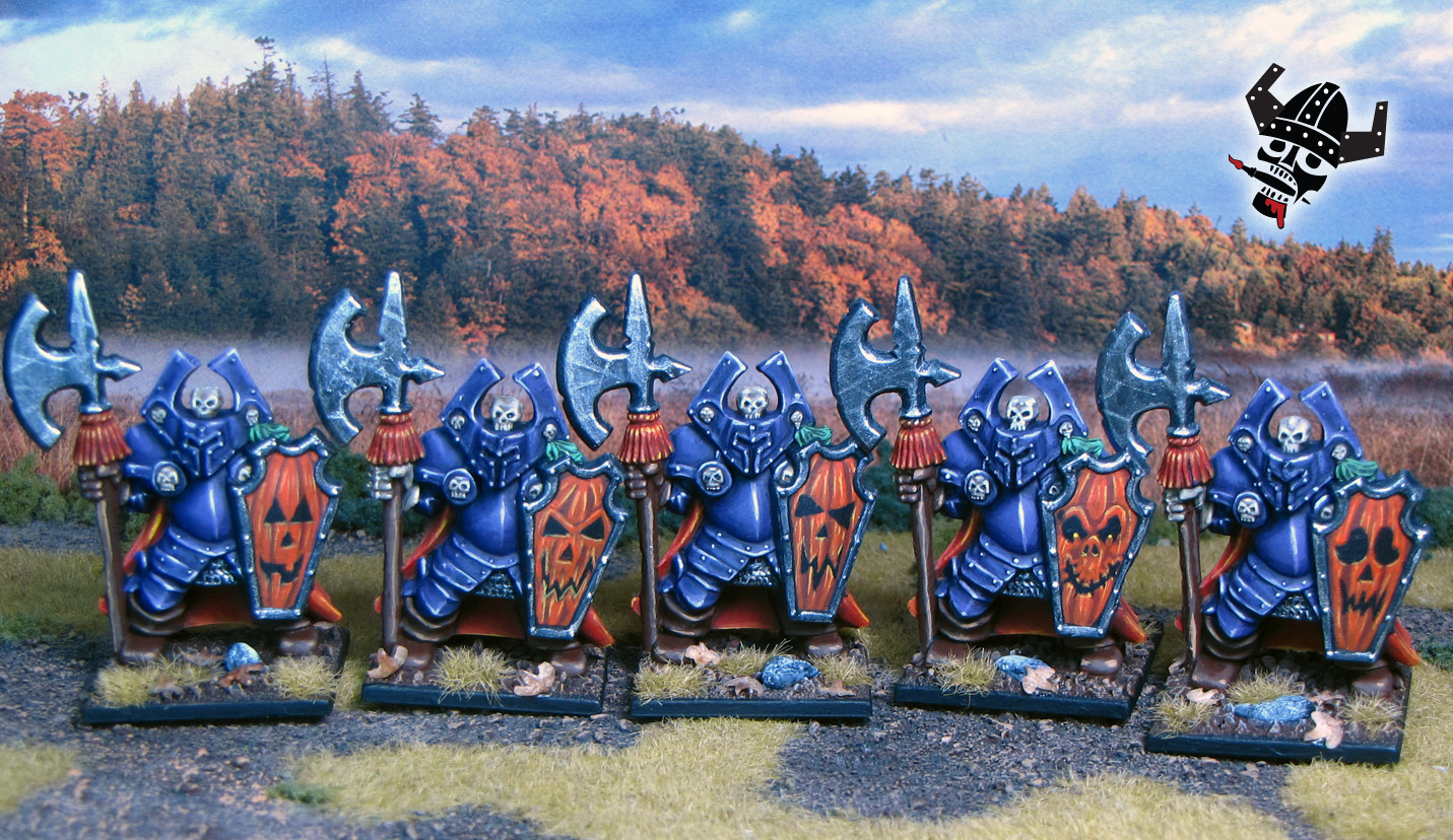 Battle Masters Warhammer Chaos Warriors from Milton Bradley and Games Workshop painted by Neldoreth - An Hour of Wolves & Shattered Shields