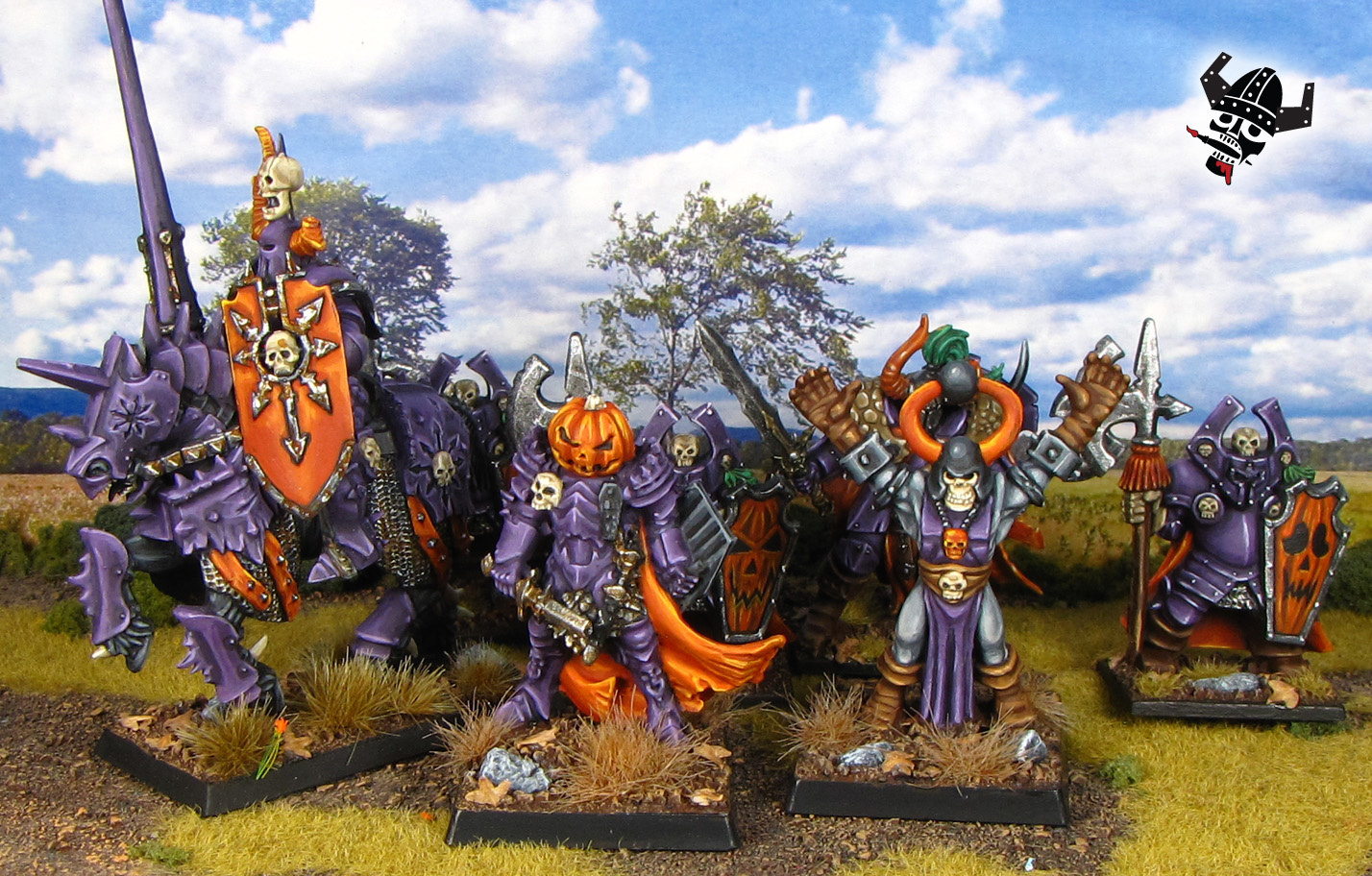 Chaos Warrios Knights Warhammer from Milton Bradley and Games Workshop painted by Neldoreth - An Hour of Wolves & Shattered Shields