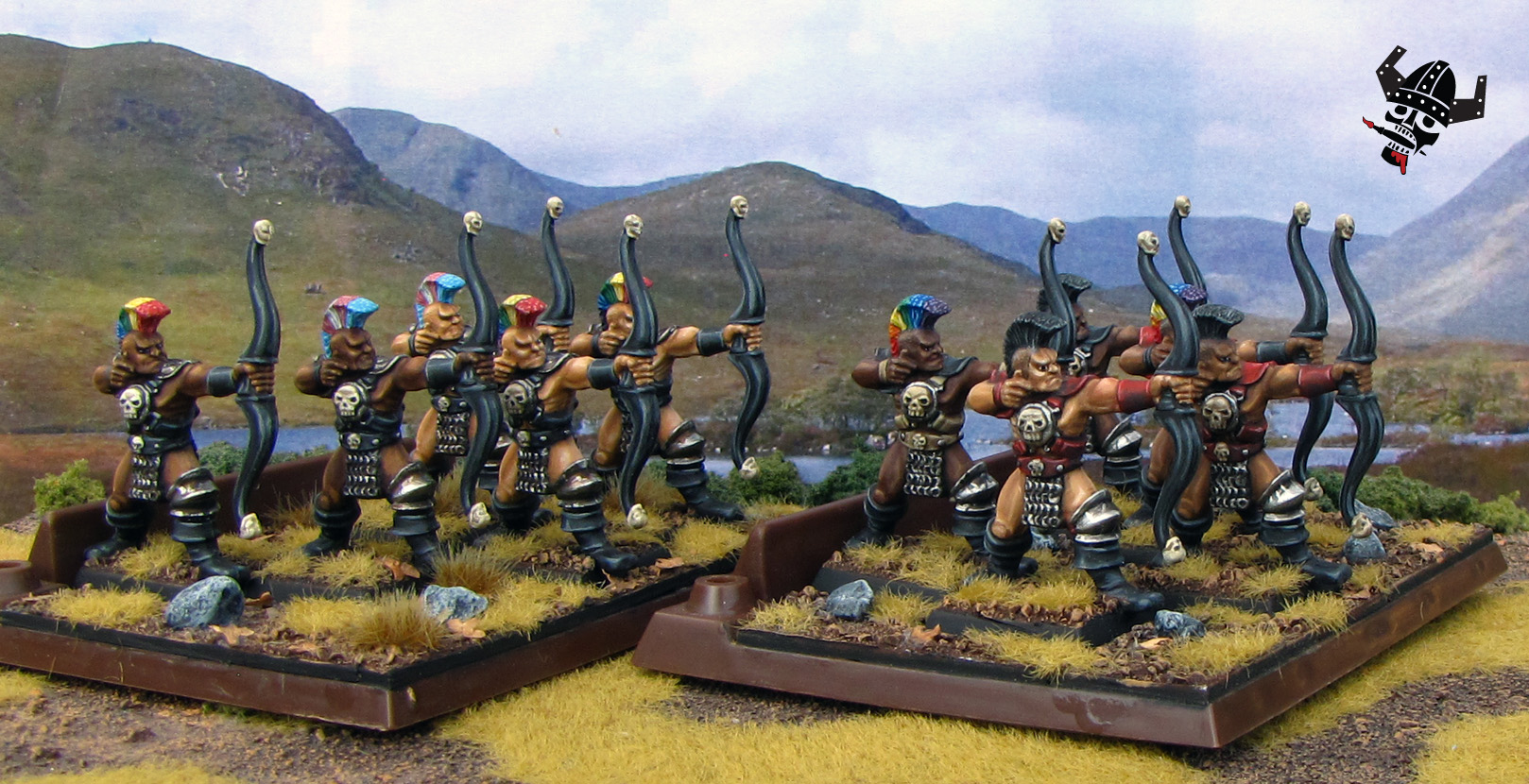 Chaos Darkoath Marauders archers for Battlemasters battle masters Games Workshop Warhammer Old World from Milton Bradley and Games Workshop painted by Neldoreth - An Hour of Wolves & Shattered Shields