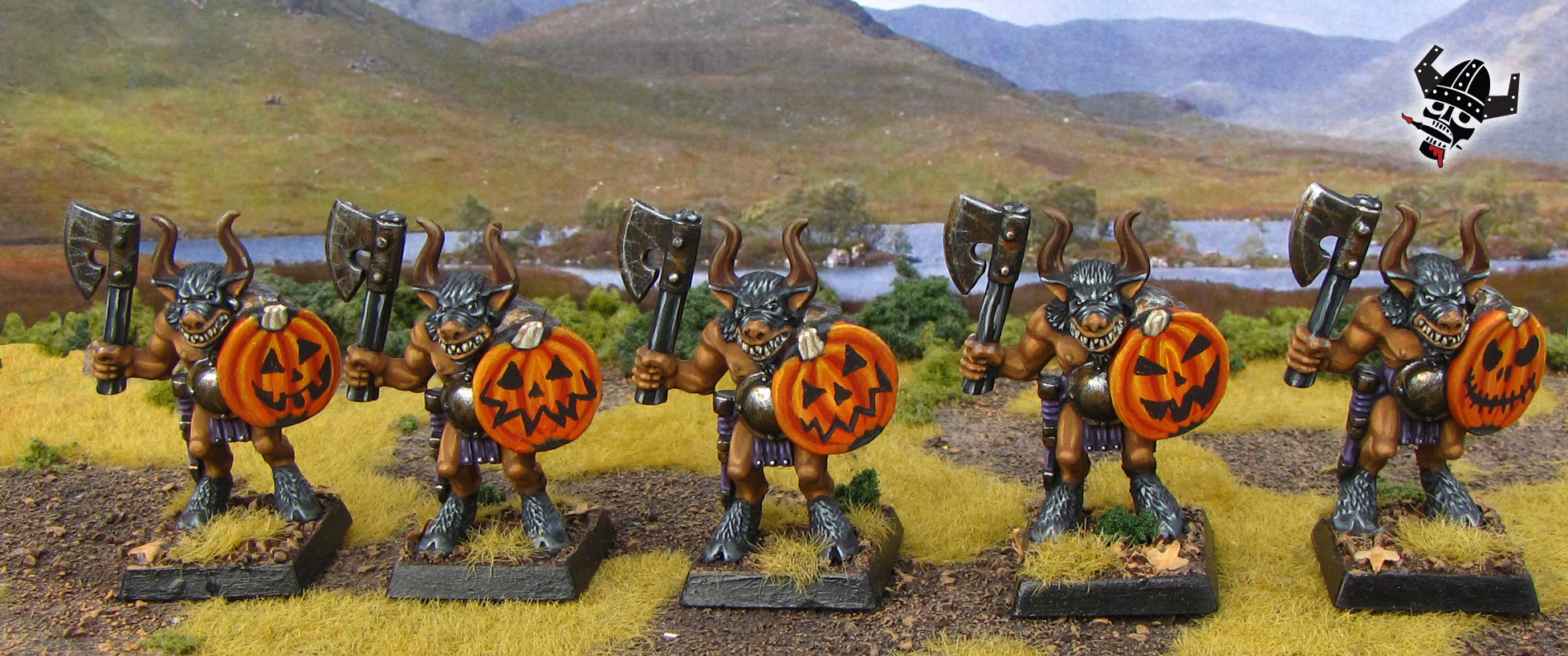 Chaos Warrios old world fantasy battle masters beastmen bestigors Warhammer from Milton Bradley and Games Workshop painted by Neldoreth - An Hour of Wolves & Shattered Shields