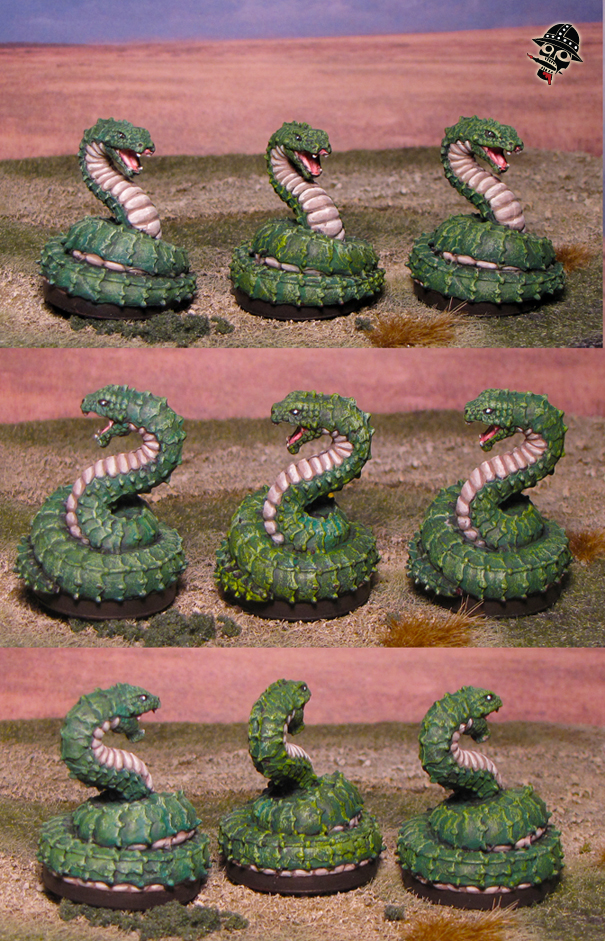 Snakes from Wizards of the Coast painted by Neldoreth - An Hour of Wolves & Shattered Shields Snakes from Wizards of the Coast painted by Neldoreth - An Hour of Wolves & Shattered Shields