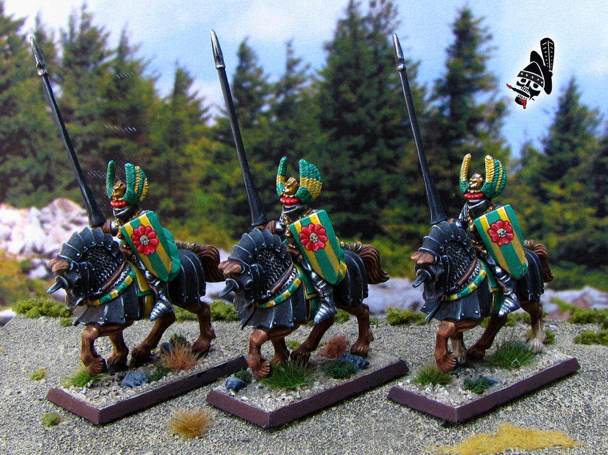 The Empire Knights Battle Masters Warhammer ready for battle! from Games Workshop painted by Neldoreth - An Hour of Wolves & Shattered Shields