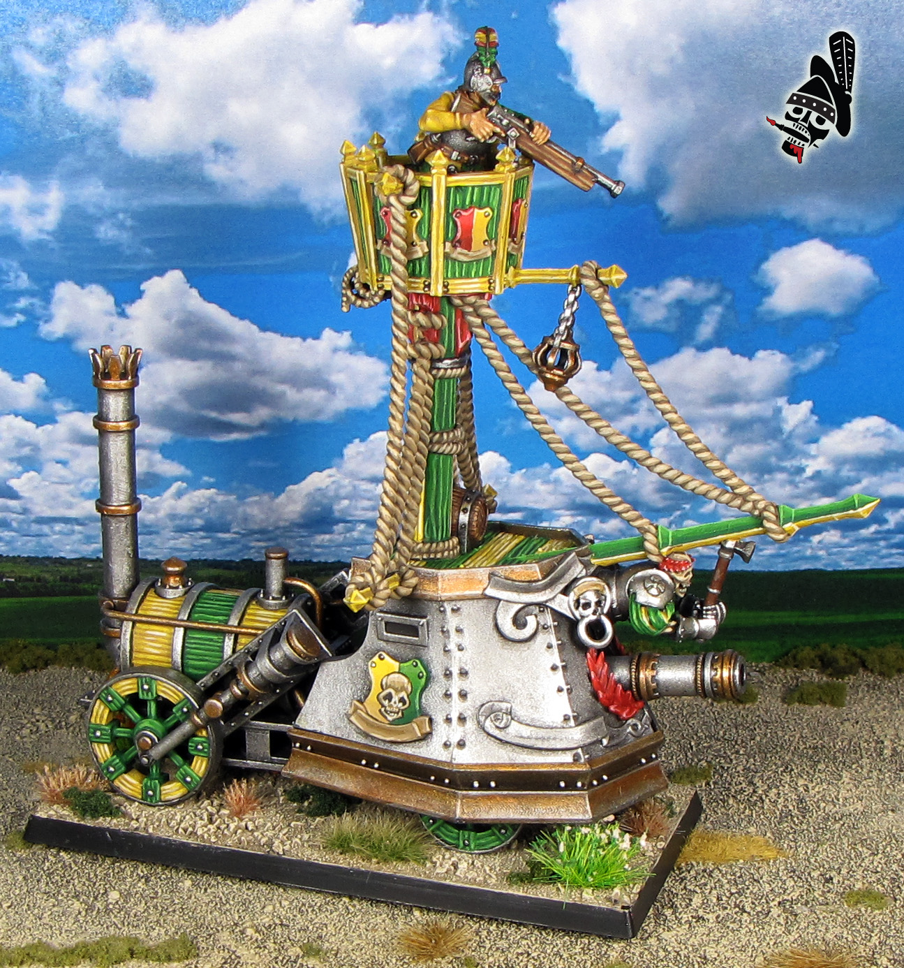 The Empire Steam Tank for Warhammer the Old World from Highlands Miniatures 3D Printed painted by Neldoreth - An Hour of Wolves & Shattered Shields