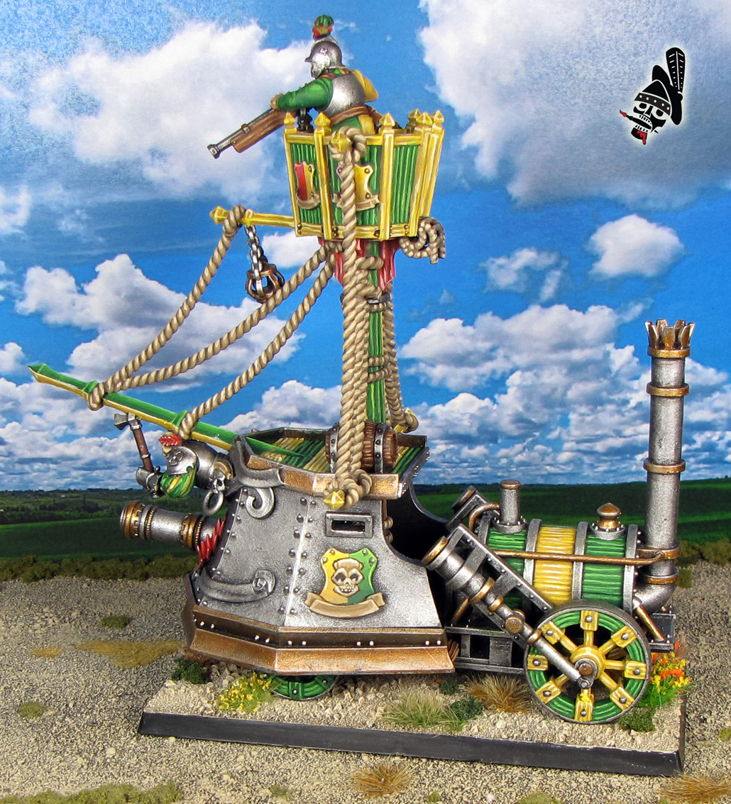 The Empire Steam Tank for Warhammer the Old World from Highlands Miniatures 3D Printed painted by Neldoreth - An Hour of Wolves & Shattered Shields