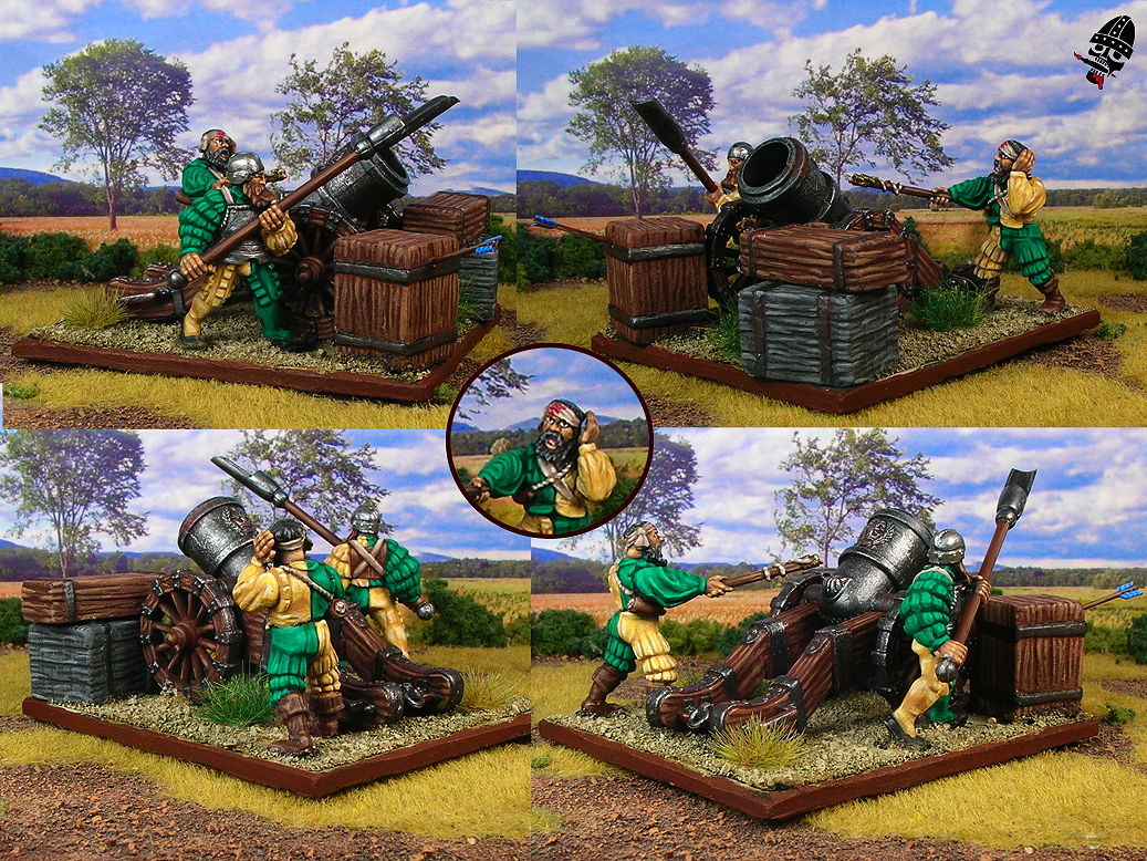 The Empire cannons and mortars from Games Workshop painted by Neldoreth - An Hour of Wolves & Shattered Shields