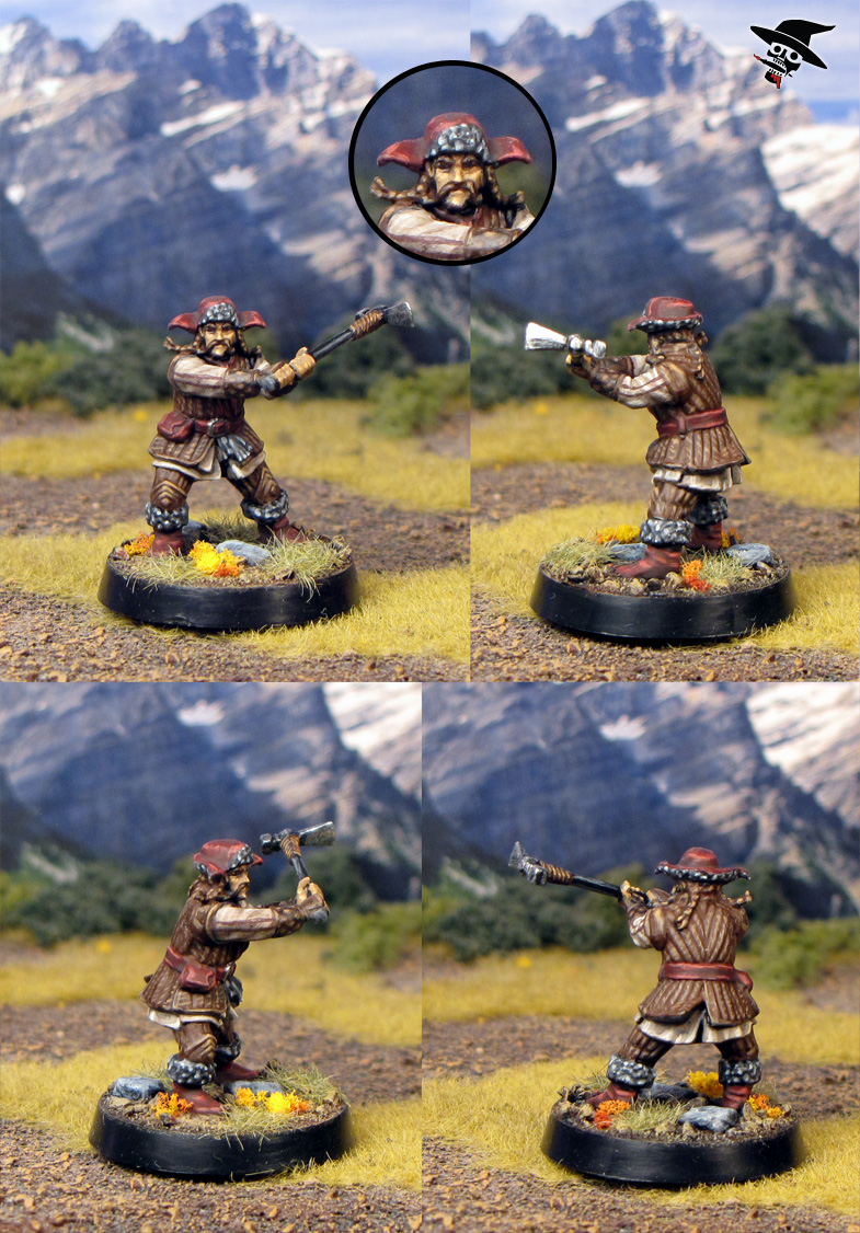 Bifur from the Escape from Goblin town box set from Games Workshop painted by Neldoreth - An Hour of Wolves & Shattered Shields