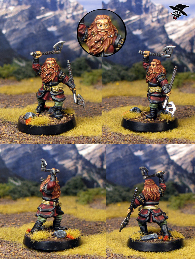 Gloin from the Escape from Goblin town box set from Games Workshop painted by Neldoreth - An Hour of Wolves & Shattered Shields