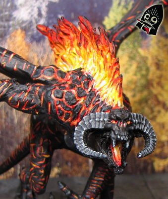The Balrog of Morgoth face close up. from Games Workshop painted by Neldoreth - An Hour of Wolves & Shattered Shields