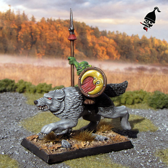 Battle Masters Goblin Wolf Rider for Warhammer from Games Workshop painted by Neldoreth - An Hour of Wolves & Shattered Shields
