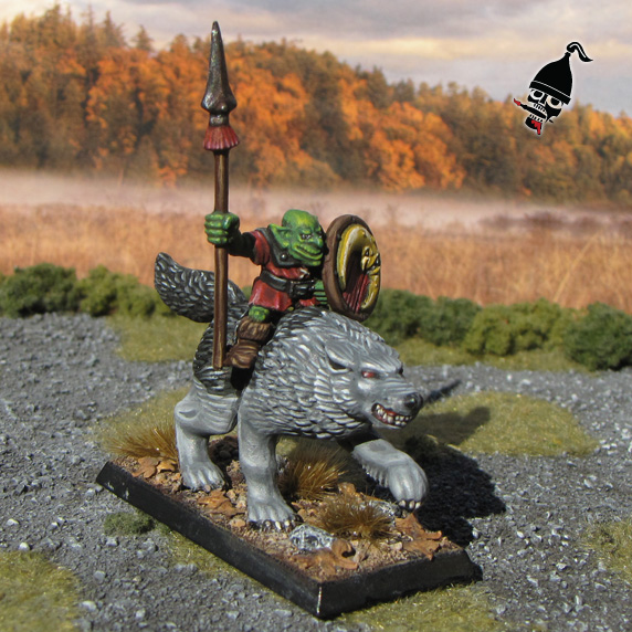 Battle Masters Goblin Wolf Rider for Warhammer from Games Workshop painted by Neldoreth - An Hour of Wolves & Shattered Shields