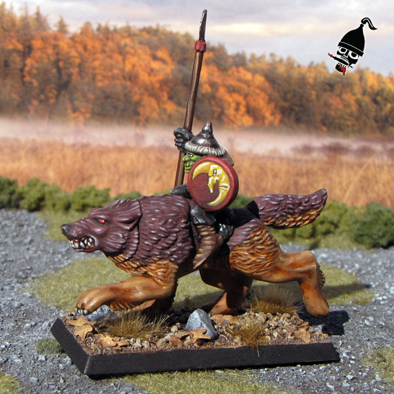 Battle Masters Goblin Wolf Rider for Warhammer from Games Workshop painted by Neldoreth - An Hour of Wolves & Shattered Shields