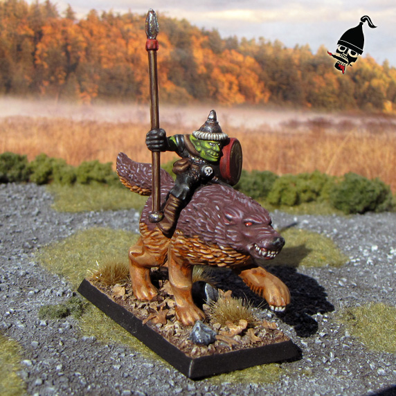 Battle Masters Goblin Wolf Rider for Warhammer from Games Workshop painted by Neldoreth - An Hour of Wolves & Shattered Shields