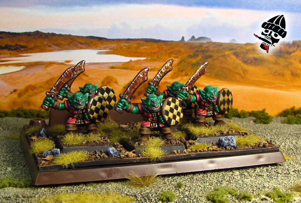 Warhammer Goblins Gloomspite Gitz Warriors for Battle Masters from Milton Bradley and Games Workshop painted by Neldoreth - An Hour of Wolves & Shattered Shields