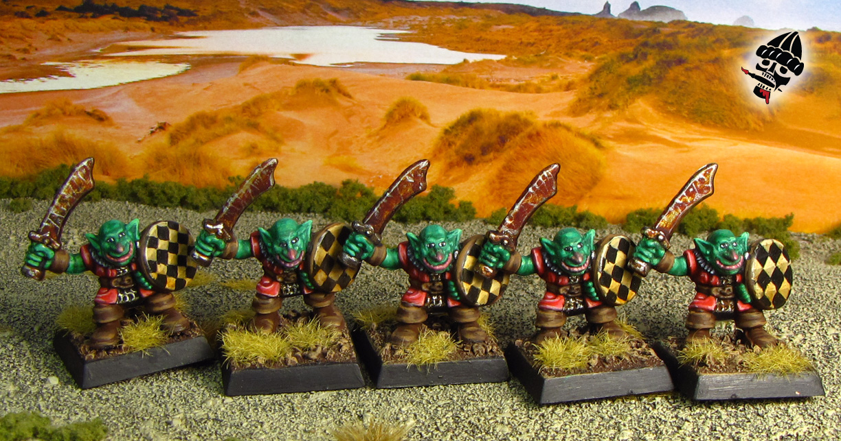 Battle Masters Goblin Warriors for Warhammer Old World from Games Workshop painted by Neldoreth - An Hour of Wolves & Shattered Shields