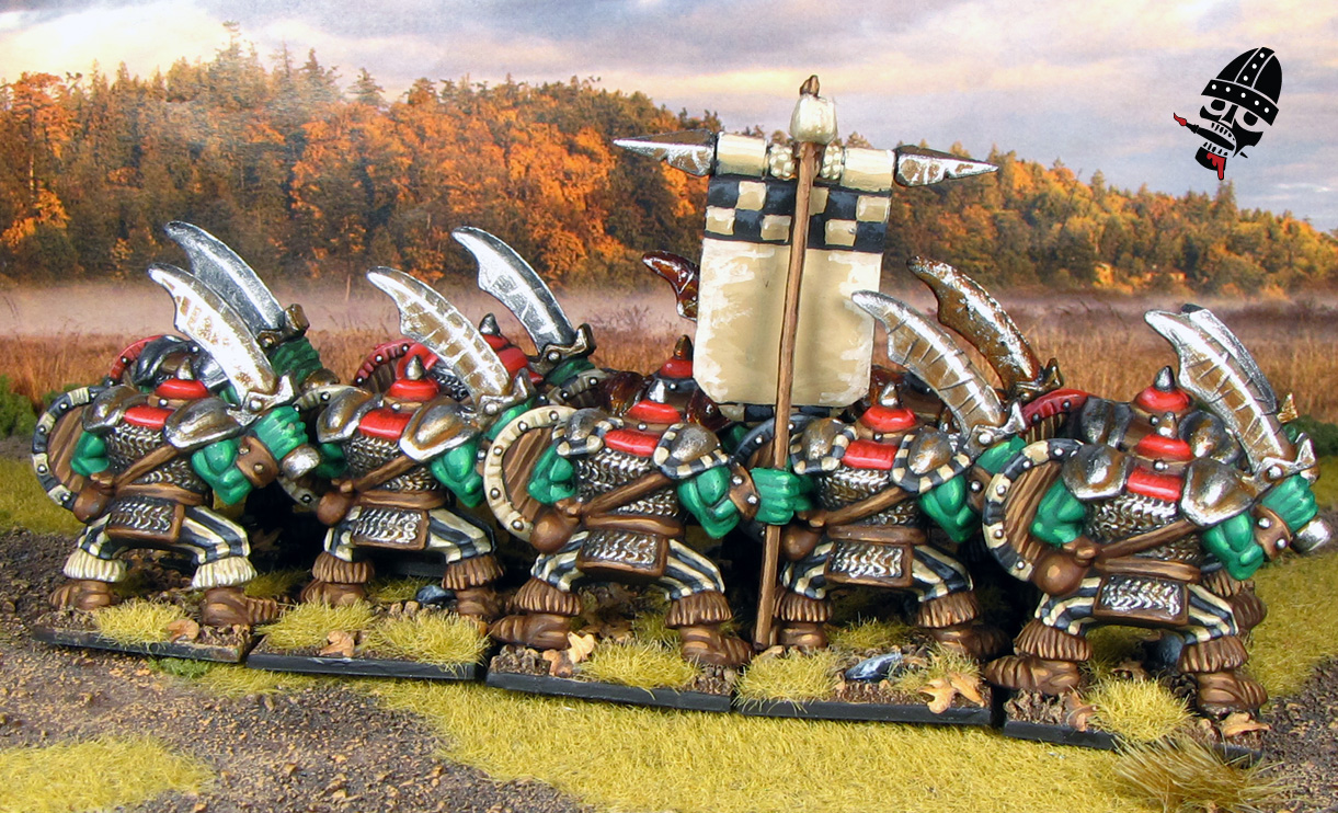 Battle Masters Ork boys for Warhammer Old World from Games Workshop painted by Neldoreth - An Hour of Wolves & Shattered Shields