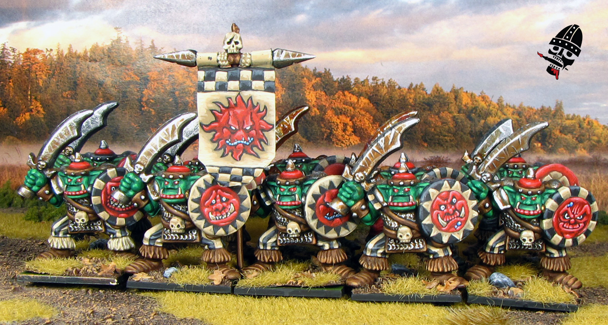 Battle Masters Ork boys for Warhammer Old World from Games Workshop painted by Neldoreth - An Hour of Wolves & Shattered Shields
