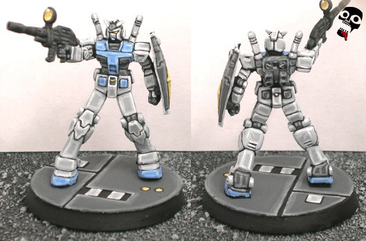 Gundam - RX-79-3 Gray Gundam from Gashapon painted by Neldoreth - An Hour of Wolves & Shattered Shields