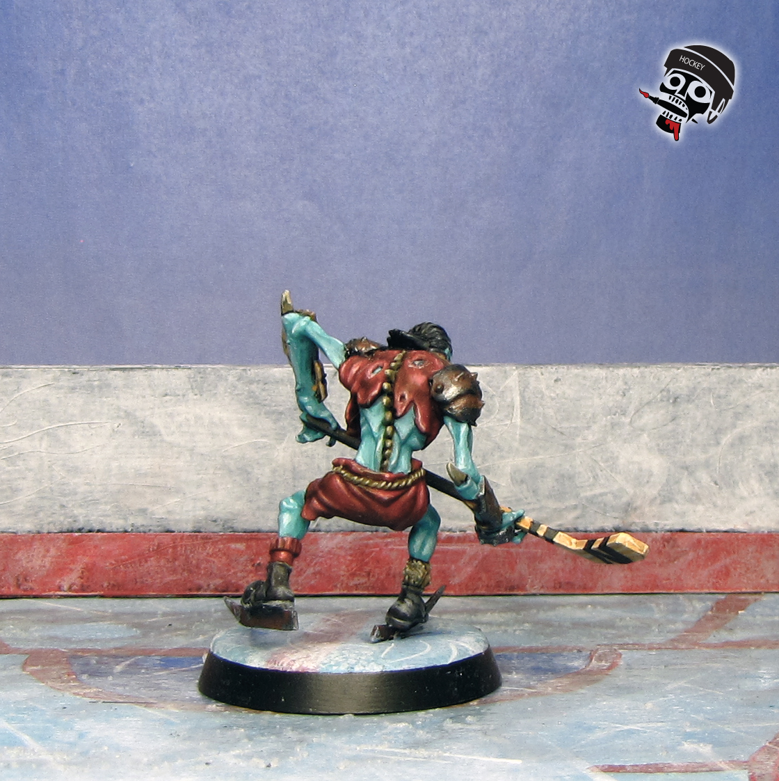 Necormantic Horror BloodBowl 28mm hockey Team Ulfenkarn Monsters from Games Workshop painted by Neldoreth - An Hour of Wolves & Shattered Shields