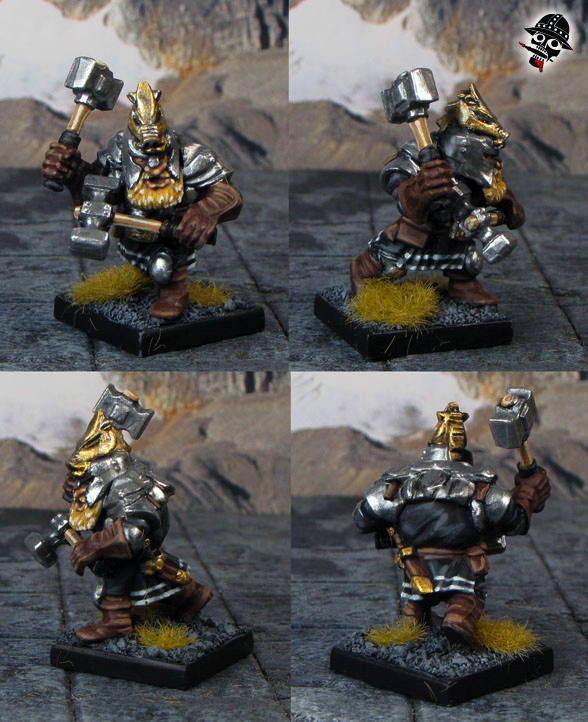 Dwarf hero from Mantic Games painted by Neldoreth - An Hour of Wolves & Shattered Shields
