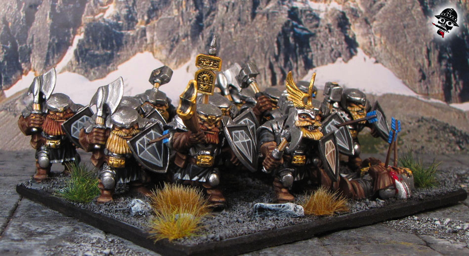 Mountain Dwarves from Mantic Games painted by Neldoreth - An Hour of Wolves & Shattered Shields