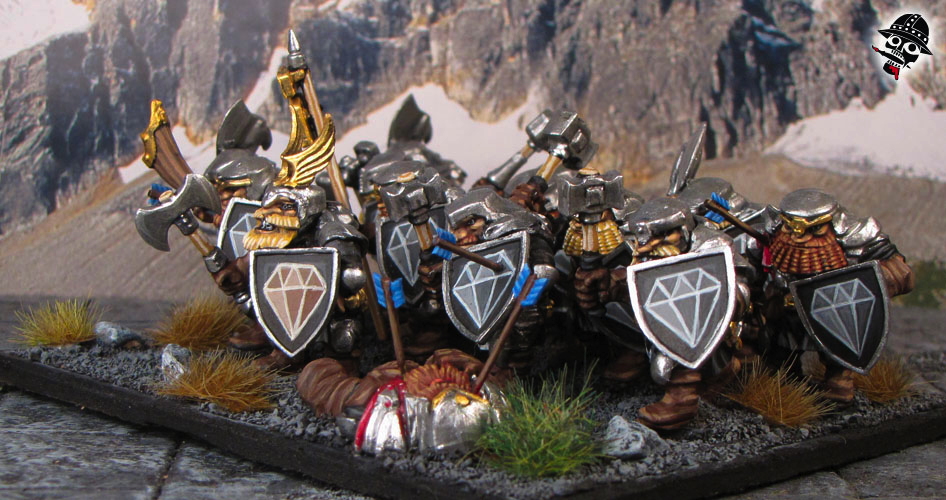 Mountain Dwarves from Mantic Games painted by Neldoreth - An Hour of Wolves & Shattered Shields