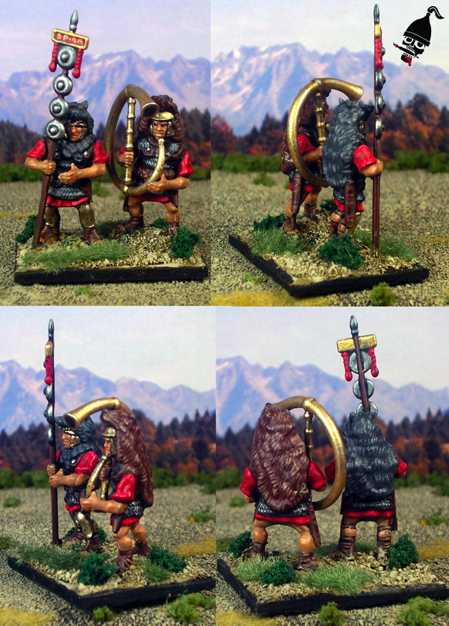 Roman Cornicen and Signifer from Wargames Factory painted by Neldoreth - An Hour of Wolves & Shattered Shields