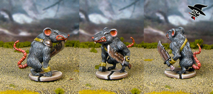 Mice & Mystics rat warrior from Plaid Hat Games painted by Neldoreth - An Hour of Wolves & Shattered Shields