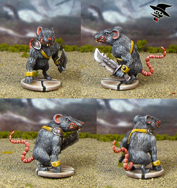 Mice & Mystics rat warrior from Plaid Hat Games painted by Neldoreth - An Hour of Wolves & Shattered Shields