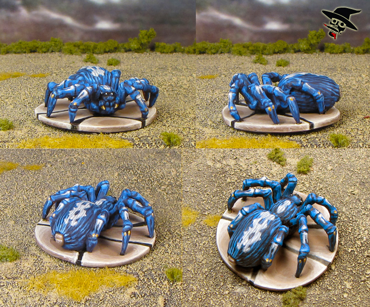 Mice & Mystics giant blue cobalt tarantula spider from Plaid Hat Games painted by Neldoreth - An Hour of Wolves & Shattered Shields Mice & Mystics giant blue cobalt tarantula spider from Plaid Hat Games painted by Neldoreth - An Hour of Wolves & Shattered Shields