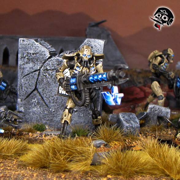 Necron Warrior from Games Workshop painted by Neldoreth - An Hour of Wolves & Shattered Shields