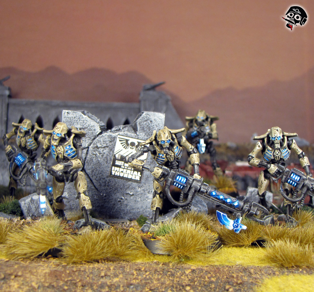 Necron warriors from Games Workshop painted by Neldoreth - An Hour of Wolves & Shattered Shields