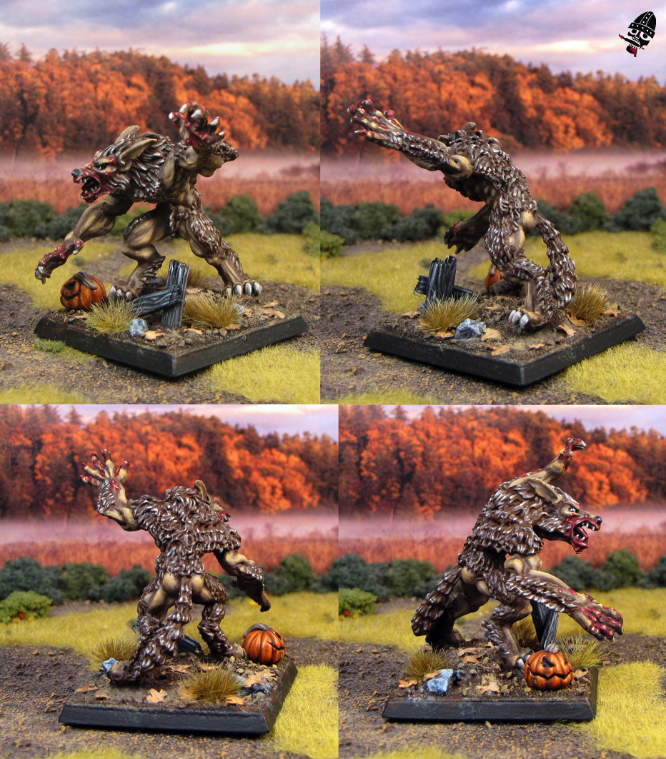 Werewolf from Reaper Miniatures Bones painted by Neldoreth - An Hour of Wolves & Shattered Shields