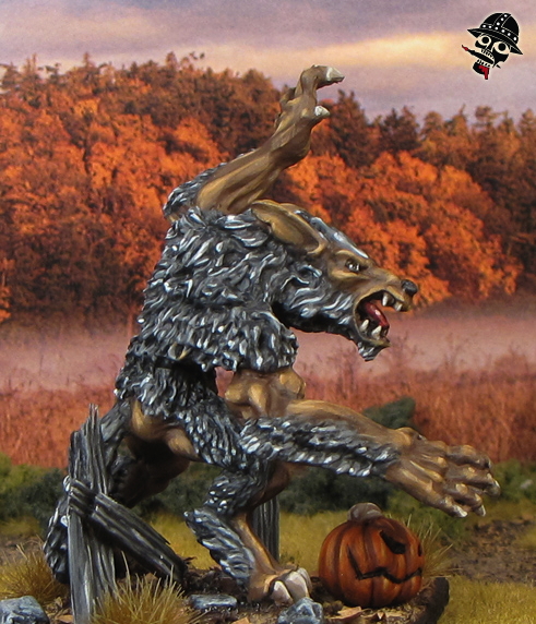 Werewolf from Reaper Miniatures Bones painted by Neldoreth - An Hour of Wolves & Shattered Shields
