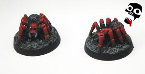 Spider swarm spiders from Games Workshop painted by Neldoreth - An Hour of Wolves & Shattered Shields