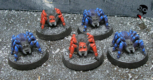 Spider swarm spiders from Games Workshop painted by Neldoreth - An Hour of Wolves & Shattered Shields